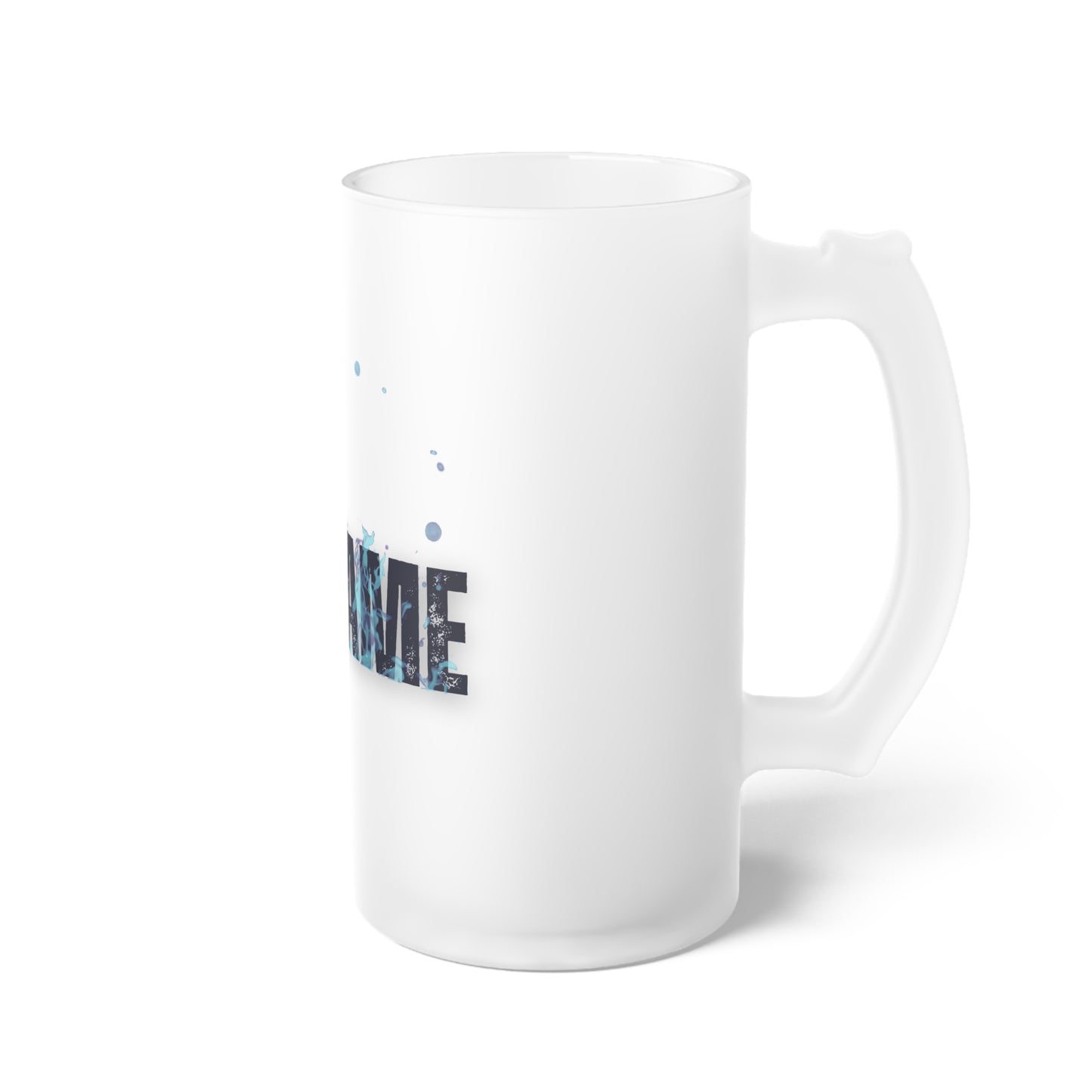 Blue Flame Frosted Beer Pint