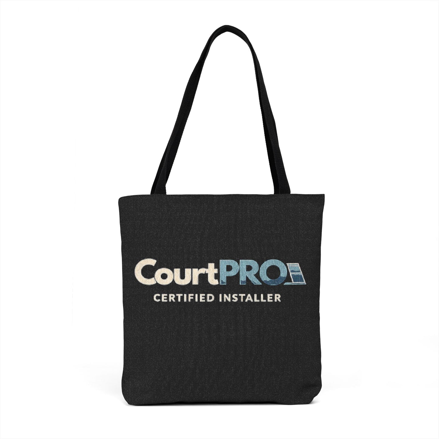 CourtPRO Woven Tote — Sports Logo Black Tote Bag for Players & Fans