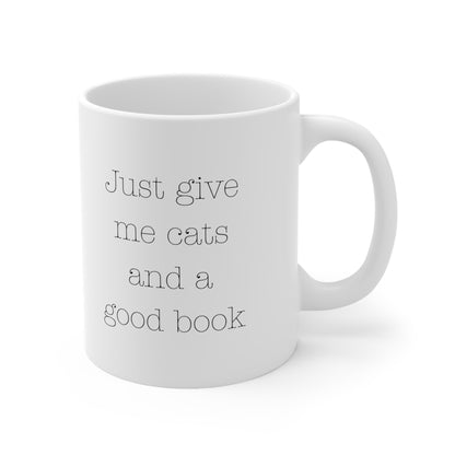 Cats and a Good Book Mug