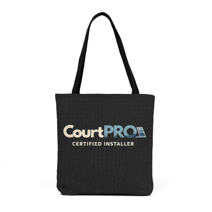 CourtPRO Woven Tote — Sports Logo Black Tote Bag for Players & Fans