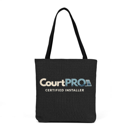 CourtPRO Woven Tote — Sports Logo Black Tote Bag for Players & Fans