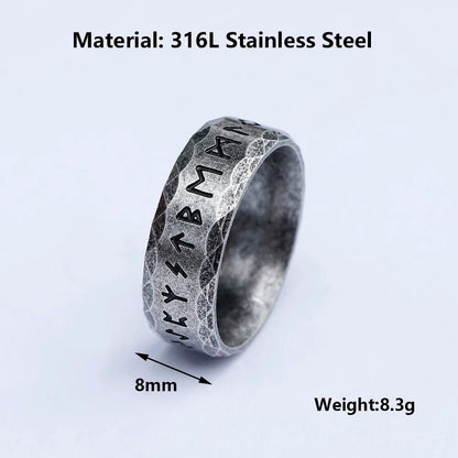 Stainless-steel Rings of Odin's blessing